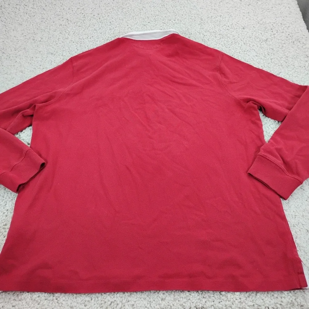 Polo Ralph Lauren Shirt Mens 2XL XXL Red Rugby Big Pony Logo Custom Slim Fit A2*